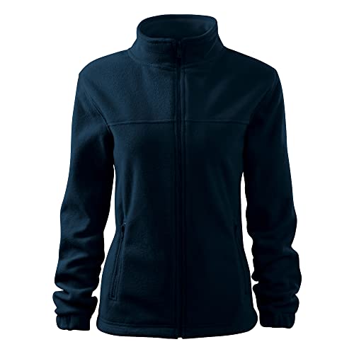 DELUNO Navy Damen Outdoor Fleecejacke - Aussenseite mit Anti-Pilling - Neu - Rot Blau Grau Weis - XS S M L XL XXL (504-XL-Navy) von DELUNO