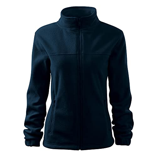 DELUNO Navy Damen Outdoor Fleecejacke - top qualität - Neu - Rot Blau Grau Weis - XS S M L XL XXL (504-L-Navy) von DELUNO