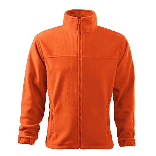 DELUNO Orange Herren Outdoor Fleecejacke - 100% Polyester - Neu - Rot Blau Grau Weis (501-3XL-Orange) von DELUNO