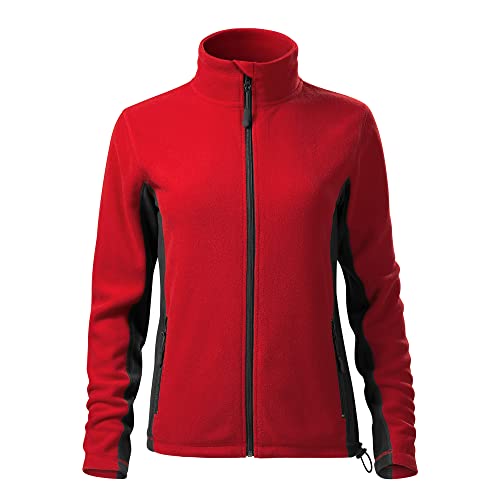 DELUNO Rot Damen Outdoor Fleecejacke - Aussenseite mit Anti-Pilling - Neu - Rot Blau Grau Weis (528-XL-Rot) von DELUNO