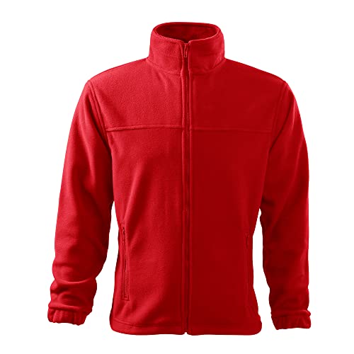 DELUNO Rot Herren Outdoor Fleecejacke - 100% Polyester - Neu - Rot Blau Grau Weis (501-3XL-Rot) von DELUNO