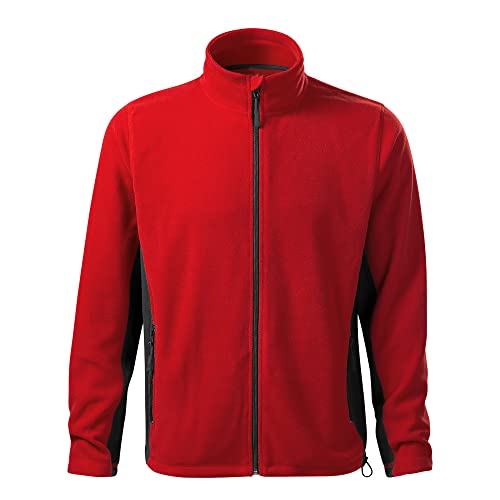 DELUNO Rot Herren Outdoor Fleecejacke - Premium Nagelneu - Neu - Rot Blau Grau Weis (527-L-Rot) von DELUNO