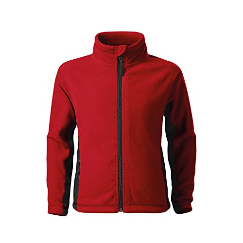 DELUNO Rot Kinder Outdoor Fleecejacke - mit Reißverschluss - Neu - Rot Blau Pink Schwarz (529-6J-Rot) von DELUNO