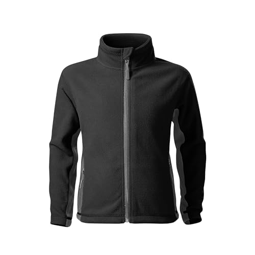 DELUNO Schwarz Herren Outdoor Fleecejacke - Premium Nagelneu - Neu - Rot Blau Pink Schwarz (529-10J-Schwarz) von DELUNO