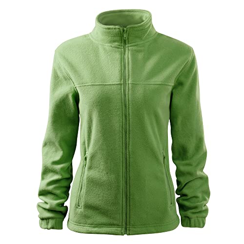 DELUNO Weis Damen Outdoor Fleecejacke - Aussenseite mit Anti-Pilling - Neu - Rot Blau Grau Weis - XS S M L XL XXL (504-XL-Erbsen) von DELUNO