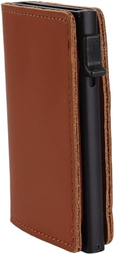 DELURA Geldbörse, weiche, große Kapazität, leichtes Leder-Kartenetui for männliche Freunde /619 (Color : Brown) von DELURA