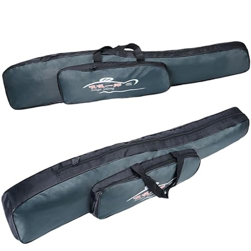 DELURA LLEIIshen 80 cm 100 cm 120 cm Angelruten-Aufbewahrungstasche Oxford-Stoff Wasserdichter Angelausrüstungs-Organizer Karpfen-Angeltasche Tackle-Tool/1294 von DELURA