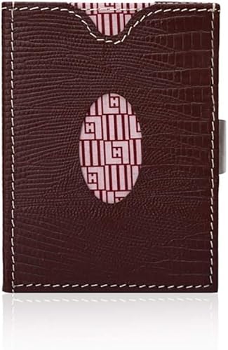 DELURA LLH Minimalistische Geldbörsen for Herren, schlankes Kreditkartenetui, dreifach faltbar – Blockierung und Rindslederetui /147 (Color : Brown) von DELURA