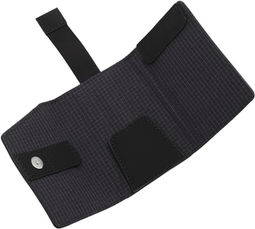 DELURA Schlanke, minimalistische Geldbörse, großes Fassungsvermögen, bequemes Leder-Kartenhalter-Geldbörse, faltbar, multifunktional for Unternehmen /624 (Color : Black) von DELURA