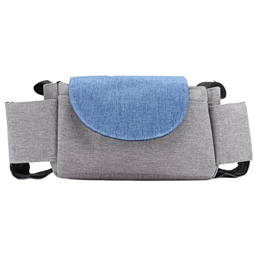 DELURA Universelle Kinderwagen-Tasche, mehrere Taschen, Oxford-Stoff, Kinderwagen-Aufbewahrungstasche, Kratzfest, einfache Verwendung for den Außenbereich /471 (Color : Gray Blue) von DELURA