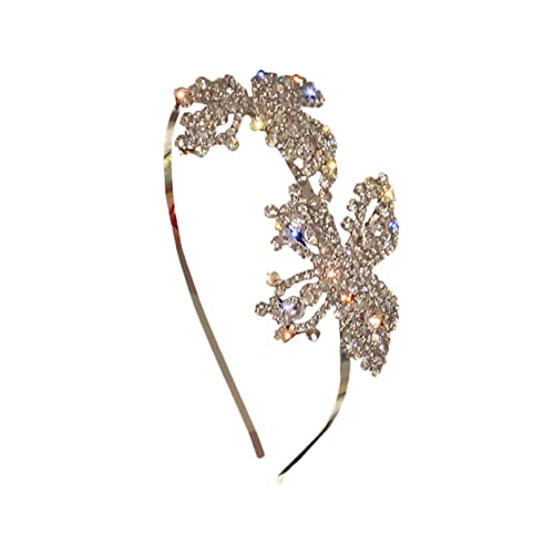 Stirnband Strass Kopfschmuck Braut Haarteil Flechten Haarschmuck Kette Haarreifen Frauen Ketten Stirnband Breiter Haarreifen Mode Stirnband Mädchen Haarschmuck Party Haarband von DELURA