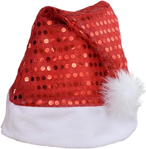 Weihnachtsmannmützen, 4 Packungen, Weihnachtsmützen for Erwachsene und Kinder, Weihnachtsschmuck, Hüte for Weihnachten mit der Familie /636 (Color : B, Size : Large) von DELURA