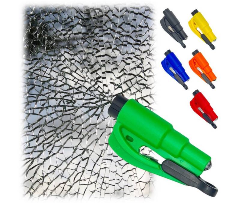 DEMANIK Erste-Hilfe-Set Auto Glasbrecher, Gurtschneider, 2in1 Nothammer, Schutz vor Hochwasser von DEMANIK