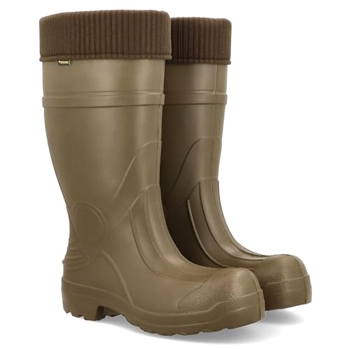 DEMAR leichte EVA Gummistiefel PREDATOR Regenstiefel gefüttert khaki (Khaki, EU Schuhgrößensystem, Erwachsene, Herren, Numerisch, M, 45) von DEMAR