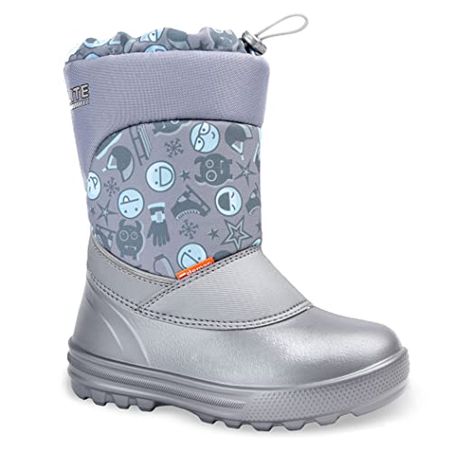 DEMAR. leichte EVA Übergangs- Winterstiefel gefüttert Winterschuhe (Alex Grau Print, 29) von DEMAR