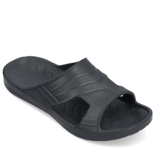 DEMAR. leichte Eva Pantoletten Sauna Slipper Badeclogs Badelatschen Gartenclogs Java (Graphit, 45) von DEMAR