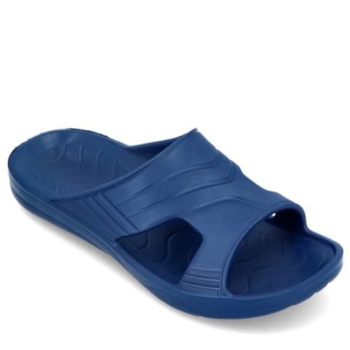 DEMAR. leichte Eva Pantoletten Sauna Slipper Badeclogs Badelatschen Gartenclogs Java (dunkelblau, 37) von DEMAR