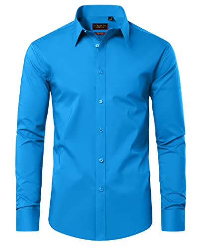 DEMEANOR Hemd Herren Langarm Business Hemd Herren Regular Fit Baumwolle Bügelfreie Hemden Freizeithemden von DEMEANOR