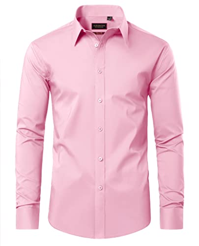 DEMEANOR Hemd Herren Langarm Business Hemd Herren Regular Fit Baumwolle Bügelfreie Hemden Freizeithemden von DEMEANOR