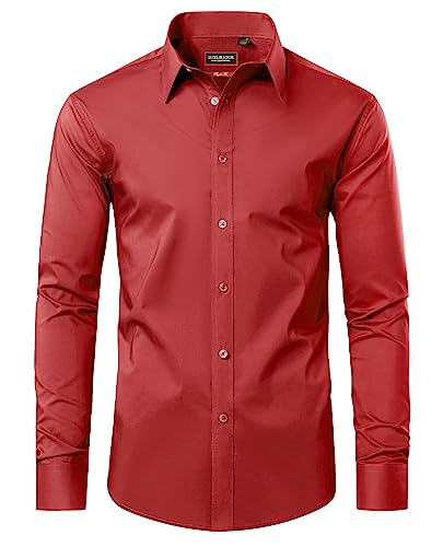 DEMEANOR Hemd Herren Langarm Business Hemd Herren Regular Fit Baumwolle Bügelfreie Hemden Freizeithemden von DEMEANOR