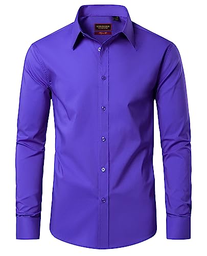 DEMEANOR Hemd Herren Langarm Business Hemd Herren Regular Fit Baumwolle Bügelfreie Hemden Freizeithemden von DEMEANOR