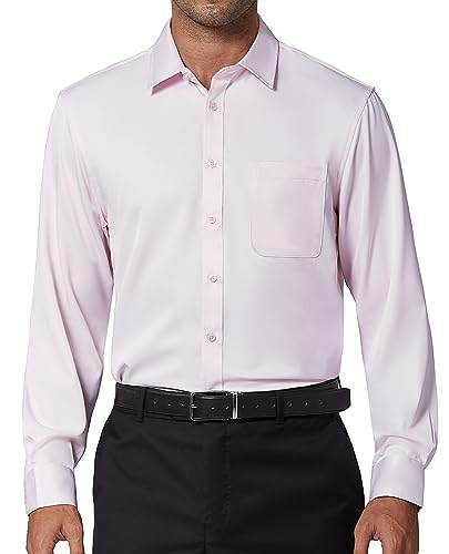DEMEANOR Hemd Herren Langarm Business Hemd Herren Slim Fit Unifarben Freizeithemd Bügelfreie Hemden Oberhemden Herren von DEMEANOR