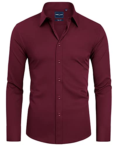 DEMEANOR Hemd Herren Langarm Businesshemden für Herren Slim Fit Hemden Herren Bügelfrei Hemden Freizeithemd Herren von DEMEANOR