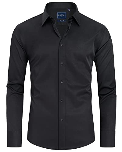 DEMEANOR Hemd Herren Langarm Businesshemden für Herren Slim Fit Hemden Herren Bügelfrei Hemden Freizeithemd Herren von DEMEANOR