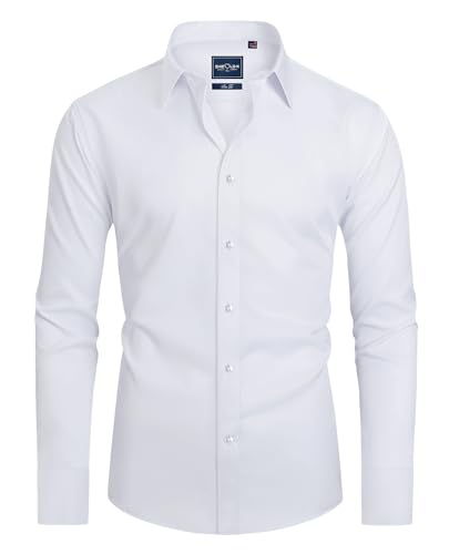 DEMEANOR Hemd Herren Langarm Businesshemden für Herren Slim Fit Hemden Herren Bügelfrei Hemden Freizeithemd Herren von DEMEANOR