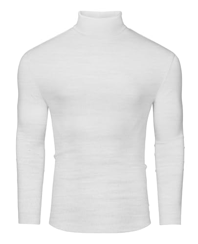 DEMEANOR Rollkragenpullover Herren Strick Pullover Winter Sweater Warm Baumwolle von DEMEANOR