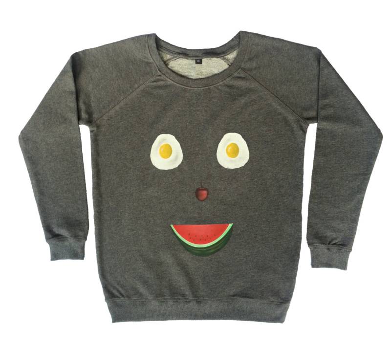 Glückliche Frucht Gesicht Pullover Glückliche Frucht Gesicht Pullover von DEMONSinDisguise