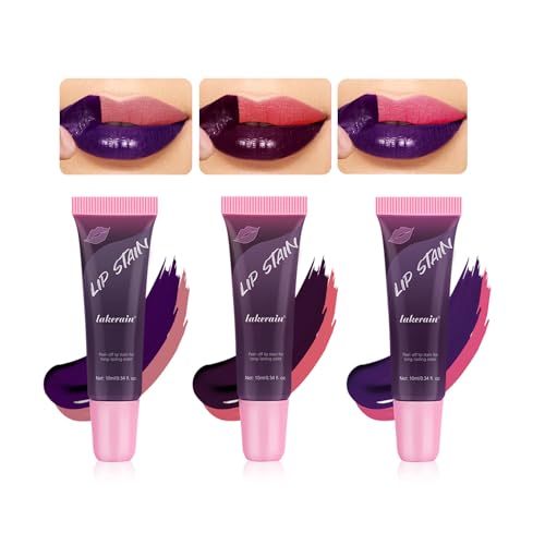3 Farben Peel off Lip Liner Stain, Lang Anhaltende Farben Peel off Lip Stain Wasserfester Lipliner Tattoo Matte Oberfläche Lip Tint Stain Plump Lip Makeup Geschenk Für Frauen von DENESTUP