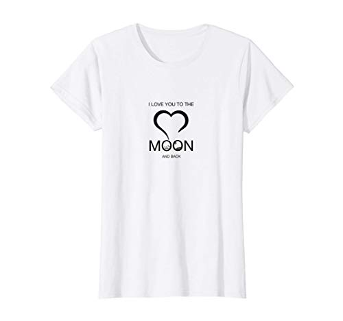 Damen I love you to the moon and back T-Shirt Damen I love you to the moon and back T-Shirt von DENI