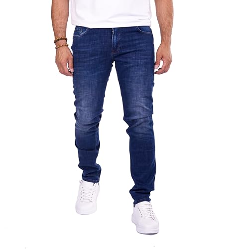 DENIM DISTRIQT Herren Regular Fit Jeanshose mit Stretch Blau 3007 W32/L34 von DENIM DISTRIQT