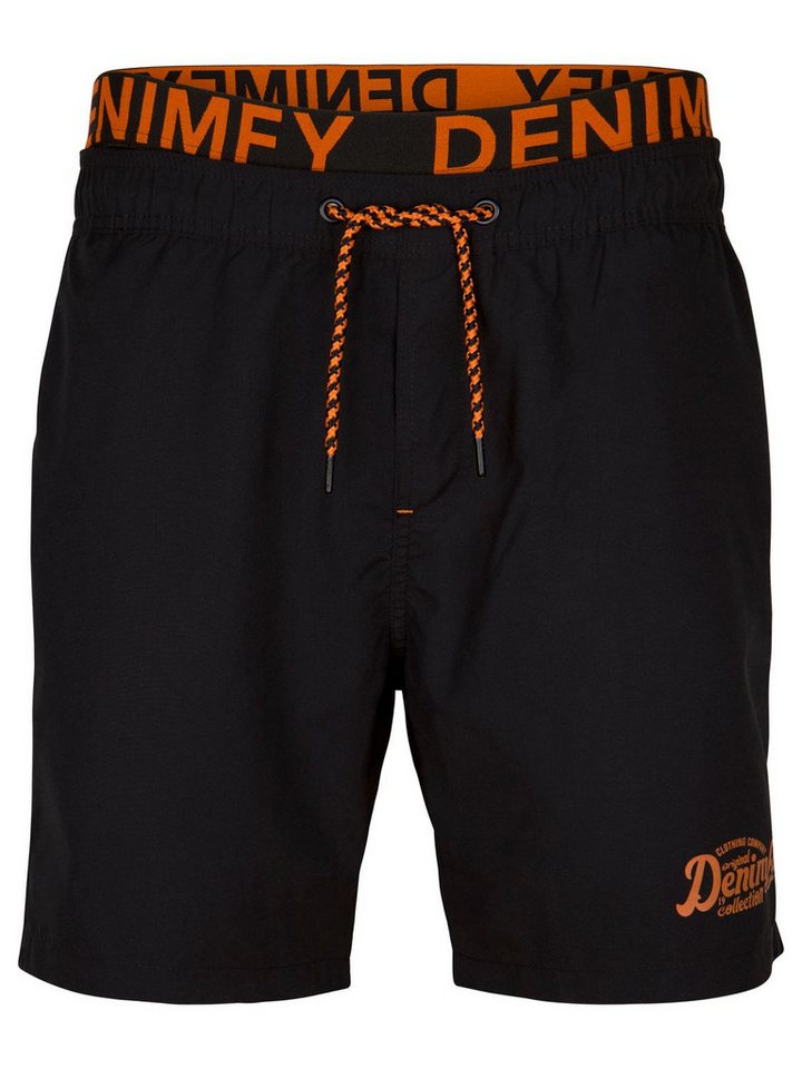 DENIMFY Badeshorts Herren Badehose DFNeo Regular Fit (1-St) Sportshorts mit Kordelzug von DENIMFY