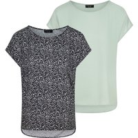 DENIMFY Bluse Damen Sommer Blusenshirt DFJule Regular Fit 2er Pack Set von DENIMFY