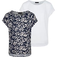 DENIMFY Bluse Damen Sommer Blusenshirt DFJule Regular Fit 2er Pack Set von DENIMFY