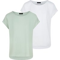 DENIMFY Bluse Damen Sommer Blusenshirt DFJule Regular Fit 2er Pack Set von DENIMFY