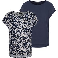 DENIMFY Bluse Damen Sommer Blusenshirt DFJule Regular Fit 2er Pack Set von DENIMFY