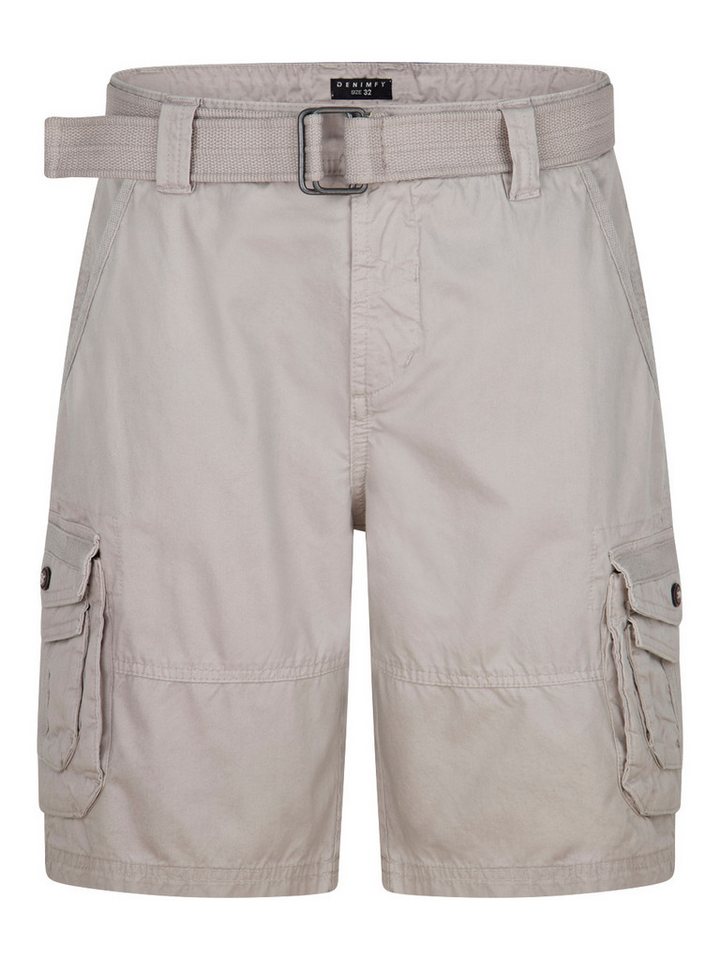 DENIMFY Cargoshorts Herren Shorts DFUlli Regular Fit Bermudashorts aus 100% Baumwolle mit Gürtel von DENIMFY