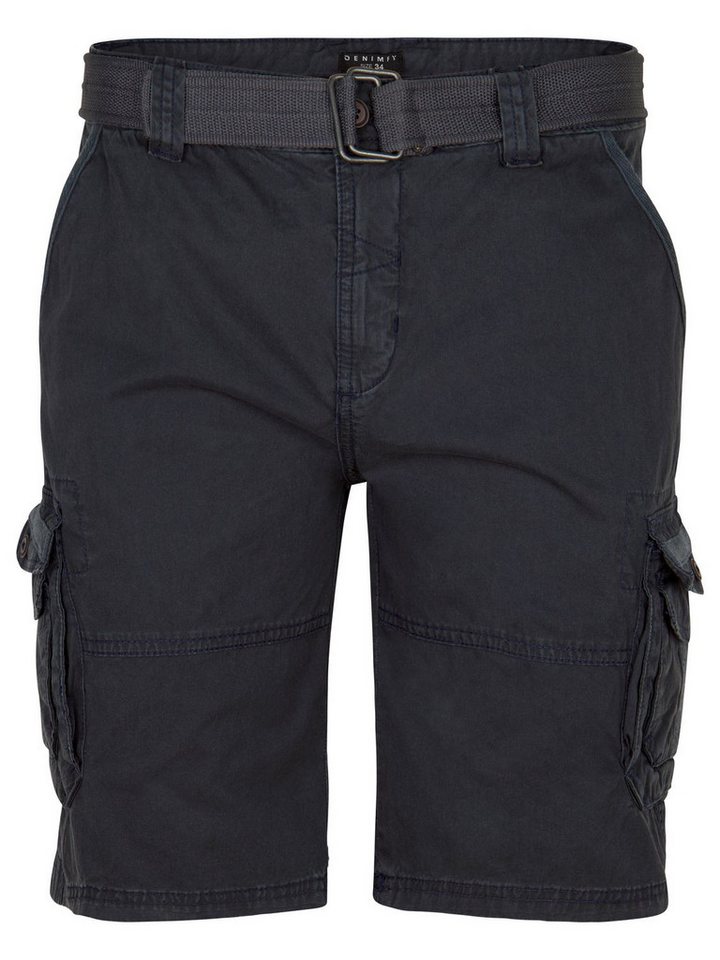 DENIMFY Cargoshorts Herren Shorts DFUlli Regular Fit Bermudashorts aus 100% Baumwolle mit Gürtel von DENIMFY
