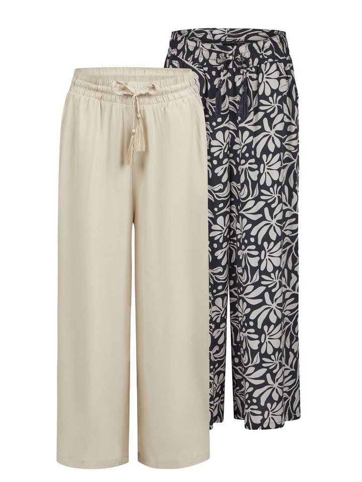 DENIMFY Chinohose Damen Palazzo Hose DFKate Loose Fit (Vorteilspack) Sommerhose mit Taschen von DENIMFY