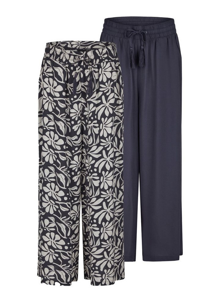 DENIMFY Chinohose Damen Palazzo Hose DFKate Loose Fit (Vorteilspack) Sommerhose mit Taschen von DENIMFY