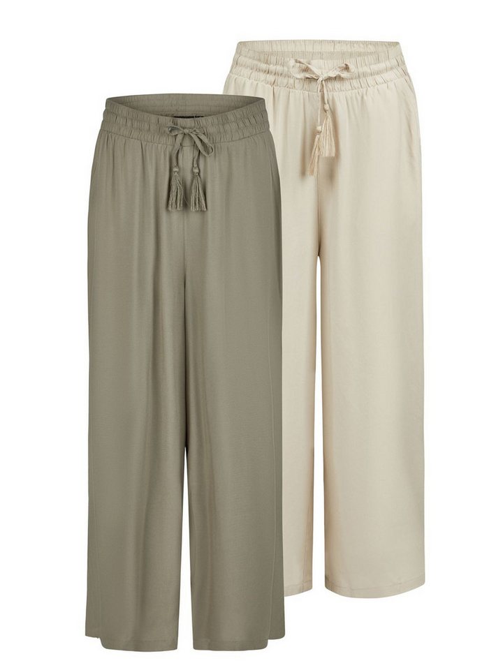 DENIMFY Chinohose Damen Palazzo Hose DFKate Loose Fit (Vorteilspack) Sommerhose mit Taschen von DENIMFY