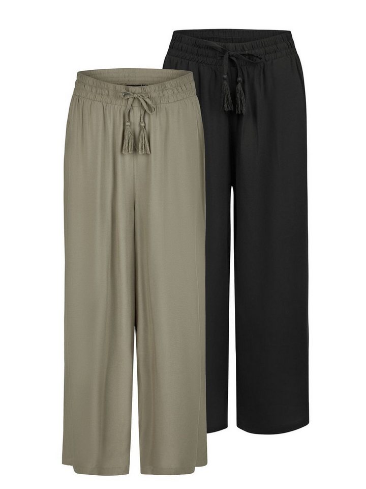 DENIMFY Chinohose Damen Palazzo Hose DFKate Loose Fit (Vorteilspack) Sommerhose mit Taschen von DENIMFY