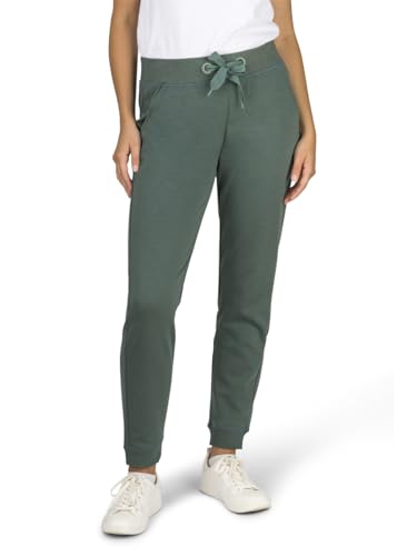 DENIMFY Kuschelhose Damen Flauschig warm gefüttert lang Slim Fit DFLina Wohlfühlhose Freizeithose Einfarbig Grün XXL, Größe:XXL, Farben:Forest Green (52406) von DENIMFY