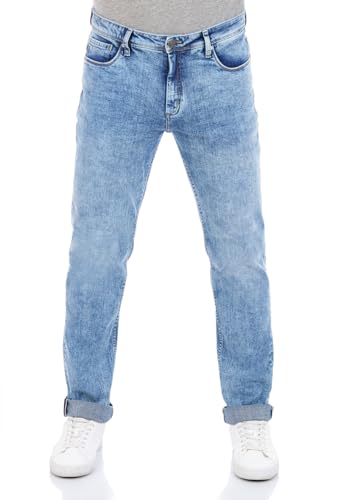 DENIMFY Herren Jeans Hose DFMiro Straight Fit Baumwolle Basic Jeanshose Stretch Denim Blau w32, Größe:32W / 34L, Farben:Light Blue Denim (L148) von DENIMFY