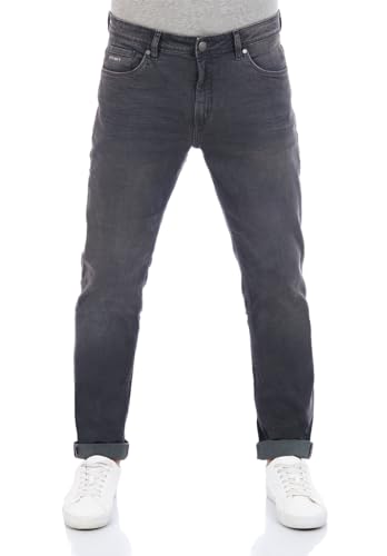 DENIMFY Herren Jeans Hose DFMiro Straight Fit Baumwolle Basic Jeanshose Stretch Denim Grau w33, Größe:33W / 32L, Farben:Grey Denim (G121) von DENIMFY