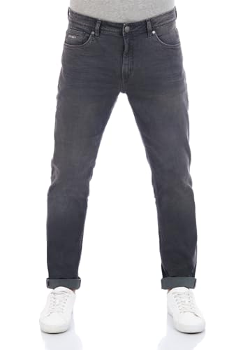 DENIMFY Jeans Herren Stretch Straight Fit DFMiro Jeanshose Baumwolle Denim Grau w36, Größe:36W / 32L, Farben:Grey Denim (G121) von DENIMFY