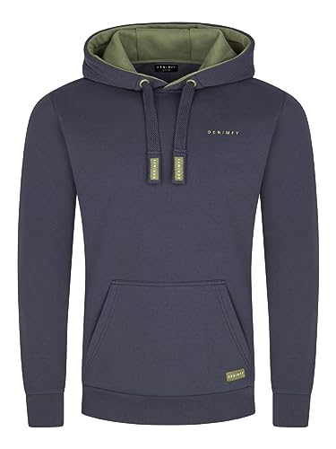 DENIMFY Hoodie Herren Regular Fit DFBenno Kapuzenpullover Pullover Navy M, Größe:M, Farben:Navy (59400) von DENIMFY